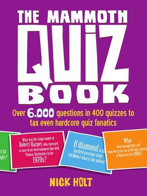 cover image of The Mammoth Quiz Book